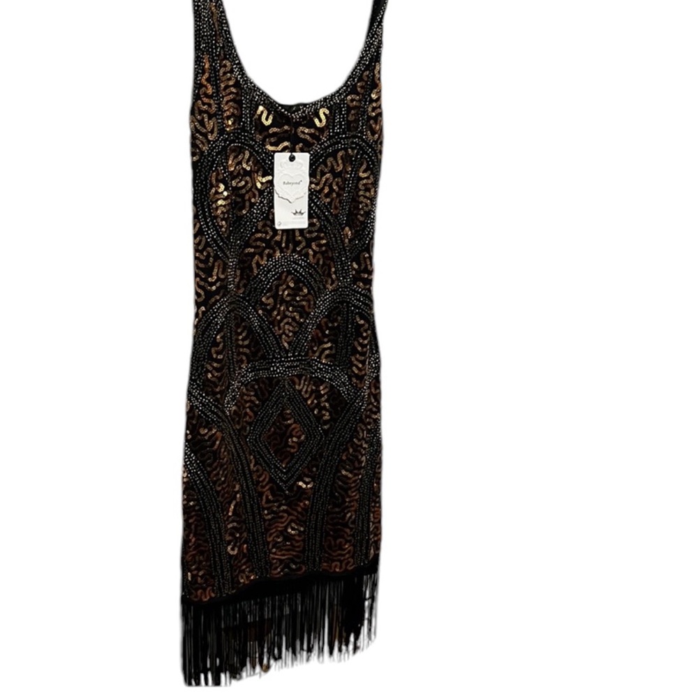 NWT Babeyond Sz M sequined holiday flapper dress
